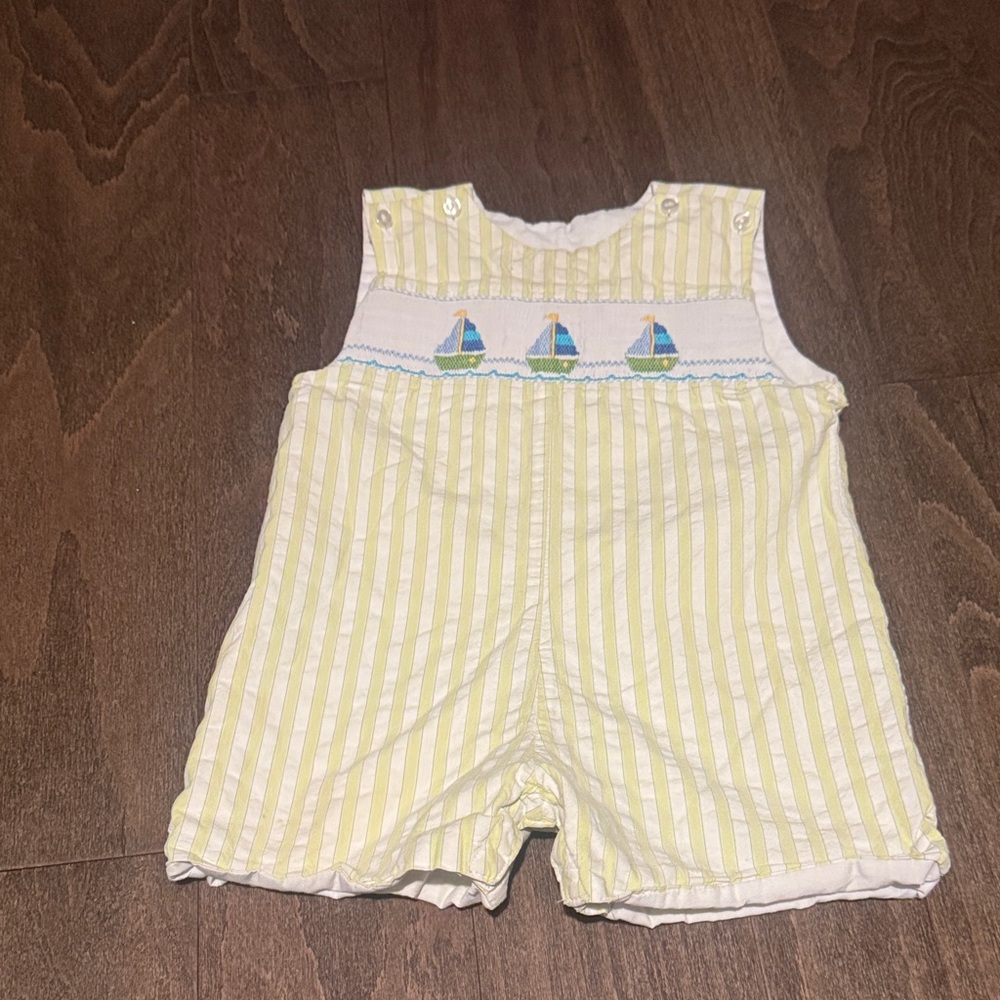 Yellow Striped Kids One Piece